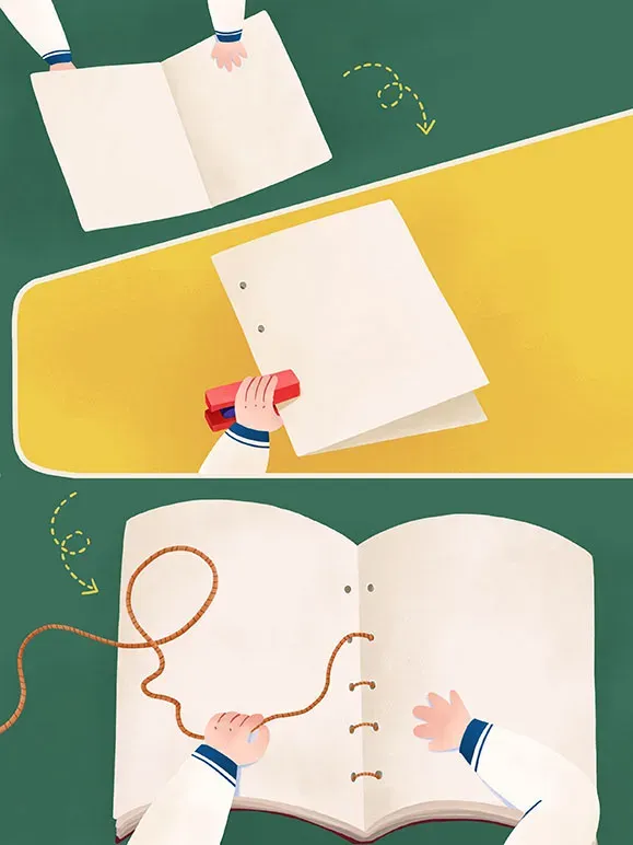 融会贯通思考并执着做书的孩子